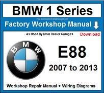 Service Repair Official Workshop Manual For Bmw 1 Series E88